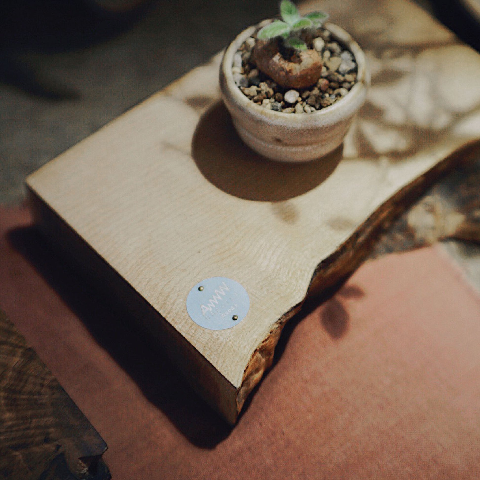 太平洋海岸楓木Live Edge木邊製墊板 Live Edge Pacific Coast Maple Wood Board-Forest Round Round