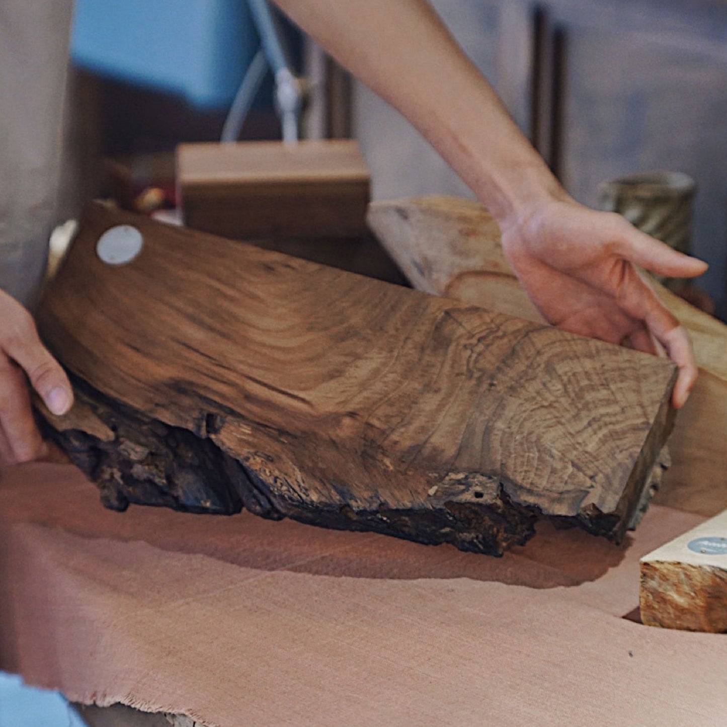 胡桃木實木墊板/底墊 Live Edge Walnut Wood Board-Forest Round Round