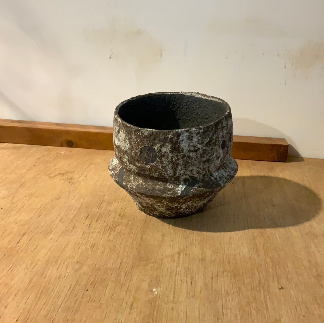 [ BENNY TO 陶啟安 ] TKOB 灰釉 橢圓 (Φ7.5cm) No.23040704